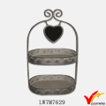 Luckywind Decorativo Rústico Round Tier Industrial Metal Tray